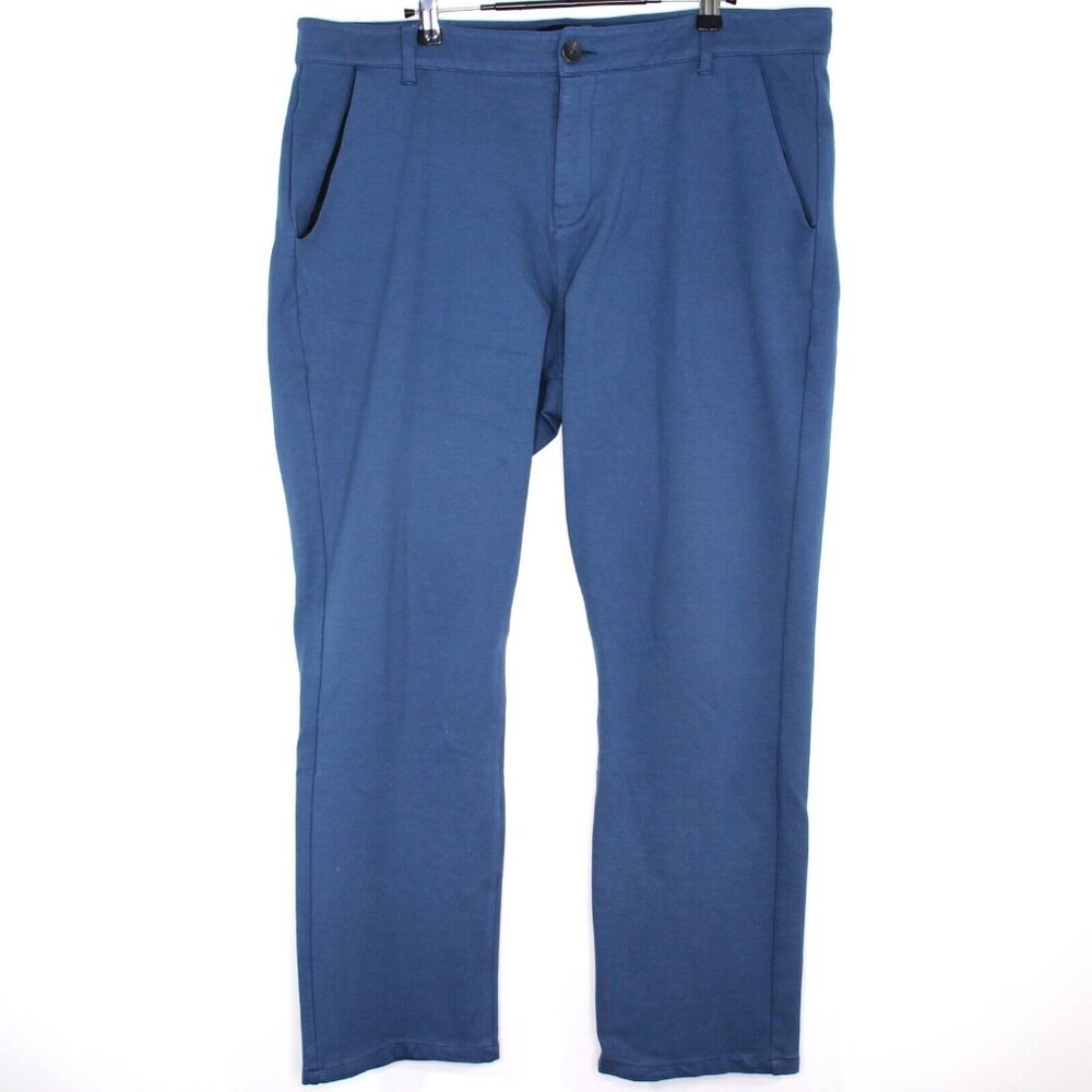 PAIGE Men's Blue Straight-Leg Pants